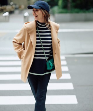 23区 【CLASSY.12月号掲載】TRストレッチギャバ テーパード パンツ ネイビー