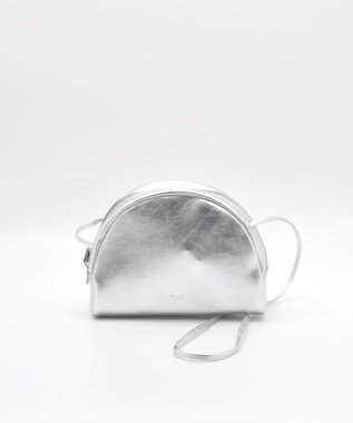 blancle メタリックレザー ハーフサークルショルダー SILVER