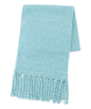 23区 【見上愛さん着用】ブラッシュドエアーウール ニット マフラー スカイブルー系