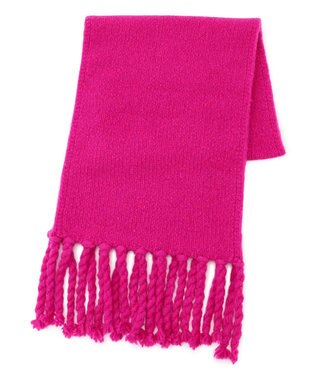 23区 【見上愛さん着用】ブラッシュドエアーウール ニット マフラー マゼンタ系