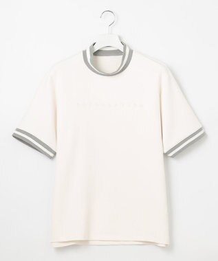 23区GOLF 【23Fondation】【吸水速乾/UVケア】ライトダンボール モックネック ホワイト系