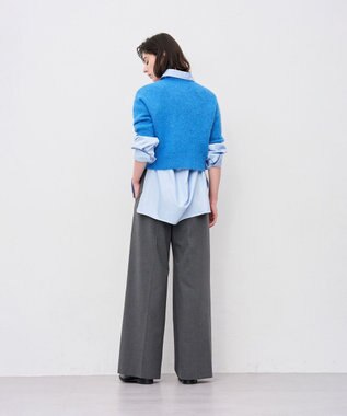 uncrave アルパカファーニット ショートトップス ブルー