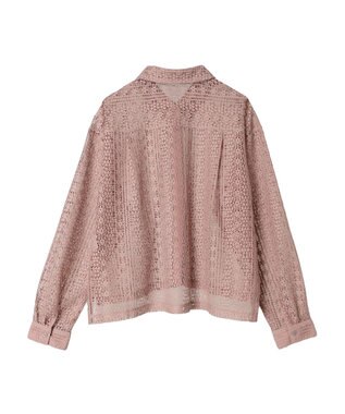 earth music&ecology レースショートシャツ Pink