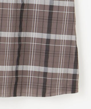 J.PRESS LADIES L 【洗える】シアーチェック スカート ブラウン系