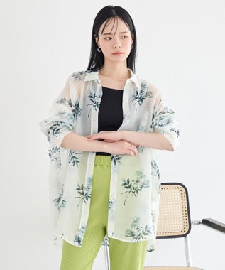 earth music&ecology シアーシャツ Flower
