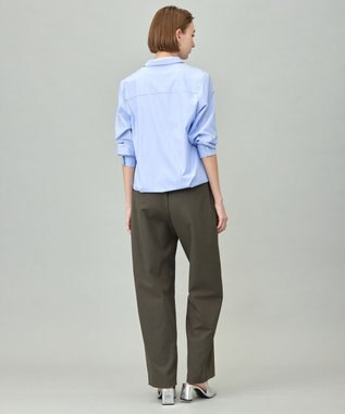 ICB L 【洗える】レイヤードシャーティング ブルーストライプ系