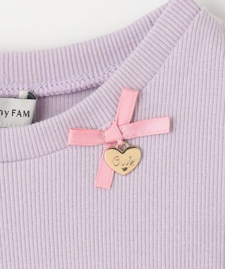 ANY KIDS 刺繍チュールガーリー ワンピース ラベンダー