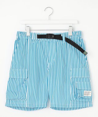 PW CIRCULUS 【高通気 / 軽撥水 / 軽量のDotAir 使用】【MEN】ストライプ柄ショーツ サックスブルー系2
