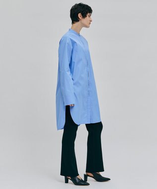 BEIGE， 【洗える】BICON / ロングシャツ Sax