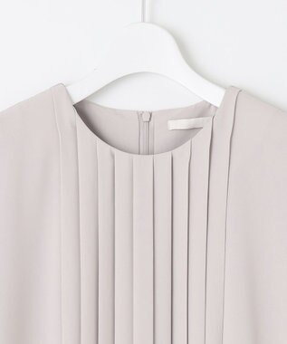 自由区 【洗える】ライトサテン ワンピース ライトグレー系