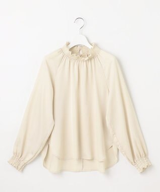 Feroux 【WEB一部店舗限定】スタンドネック ブラウス アイボリー系