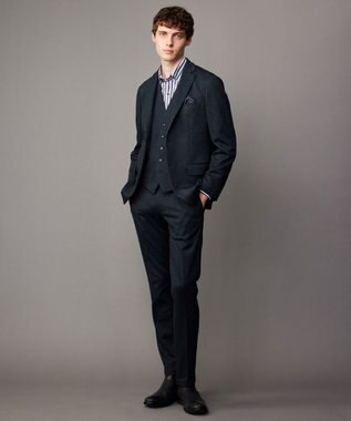 JOSEPH ABBOUD 【キングサイズ・快適な着心地・イージーケア】コンフォートジャージー ストライプ シャツ パープル系5