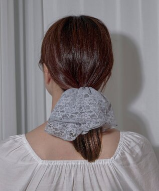 Phoebe ビッグフリルシュシュ　ブルー ブルー