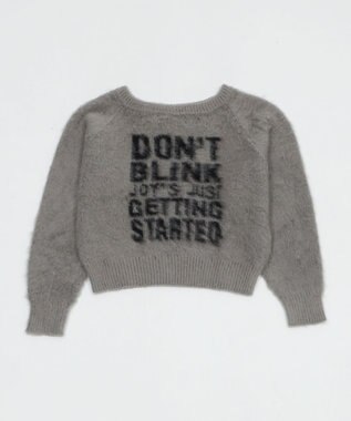 WEGO シャギー2WAYグラフィックワンショルニット グレー