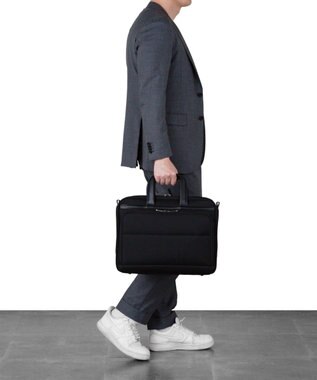 ACE BAGS & LUGGAGE ace. デヴェル ビジネスバッグ B4サイズ 15.6インチPC収納 21/27L 1200g エキスパンド 20264 ブラック×ネイビー