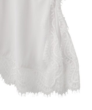 YECCA VECCA 2wayアシメデザインノースリーブブラウス Off White