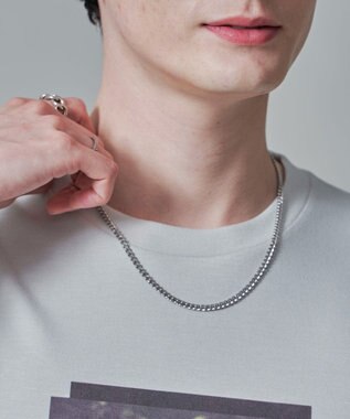 WEGO 【2点SET】アクセ付きフォトグラフィックT（SS） ライトグレー