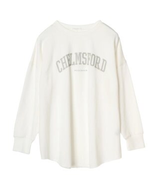 Green Parks ロゴ裏毛チュニック Off White