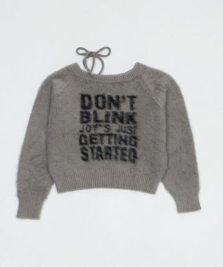 WEGO シャギー2WAYグラフィックワンショルニット グレー