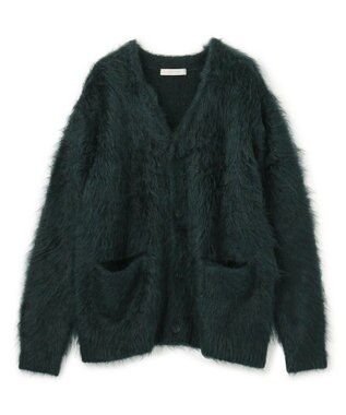 UNFILO MENS 【男女兼用】シャギーニット カーディガン ダークグリーン