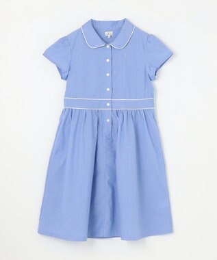 組曲 KIDS 【150-160㎝】シャンブレー ワンピース サックスブルー系