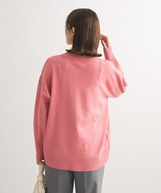 Green Parks もちやわモックネックニットプルオーバー Pink