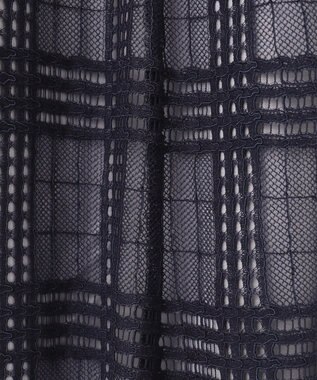 ANY SIS L レーシーチェック スカート ネイビー