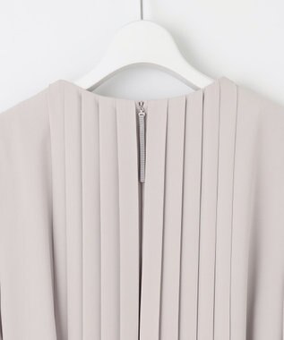 自由区 【洗える】ライトサテン ワンピース ライトグレー系