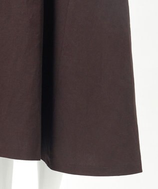 23区 【R(アール)】コットンリネン Aラインワンピース ダークブラウン系