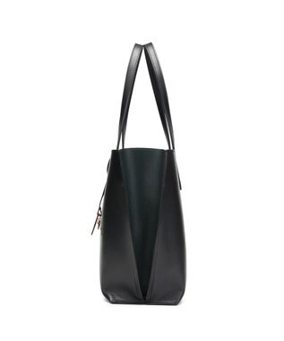 style code 【MERCURYDUO/マーキュリーデュオ】両アオリポケット サイド配色A4トートバッグ　 キーチャーム付 ブラック