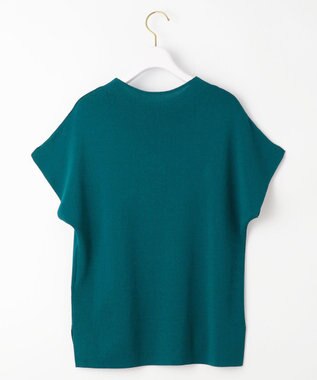 ANY SIS 【洗える】ボトルネックフレンチスリーブ ニットT ディープグリーン