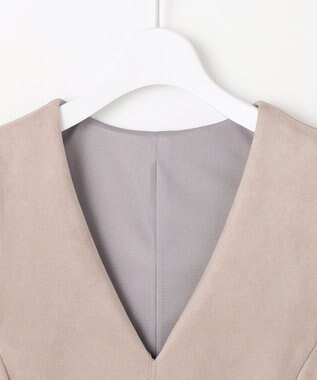 J.PRESS LADIES L 【洗える】スウェードダンボール ジャンパースカート グレージュ系