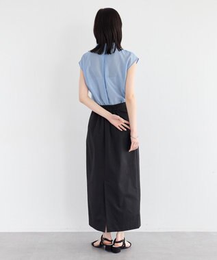 YECCA VECCA シアーボウタイブラウス Light Blue