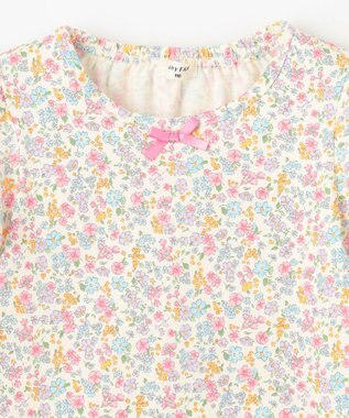 ANY KIDS 小花柄 プリント Tシャツ オフホワイト×花柄