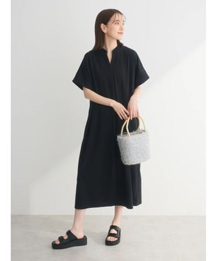 Green Parks 冷っとすずやか　カットワンピース Black