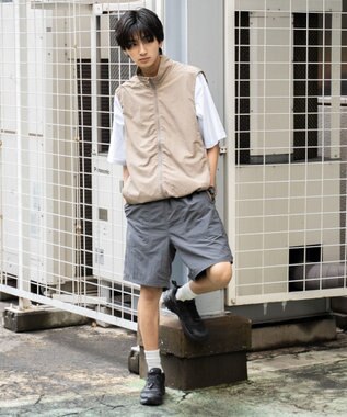 WEGO 【速乾/ウエストゴム/SMLサイズ】ナイロンイージーショーツ ダークグレー