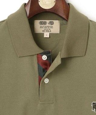 J.PRESS MEN 【大人気 / 10色展開】バックブル カノコレジメン ポロシャツ カーキ系