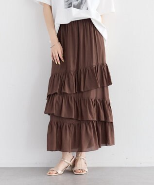 YECCA VECCA アシメラッフルスカート