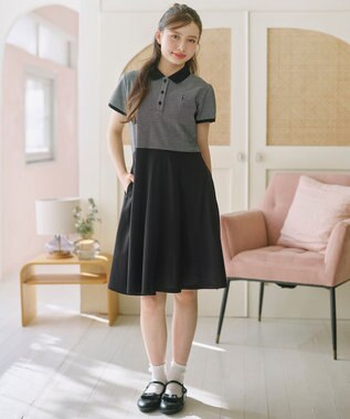 組曲 KIDS  【150-170㎝】 COOLMAXカノコワンピース ブラック