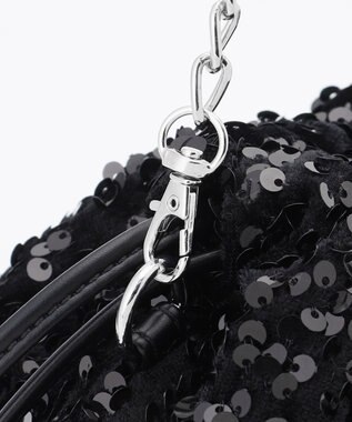 LA BAGAGERIE 【MONICA】スパンコール巾着ショルダー ブラック