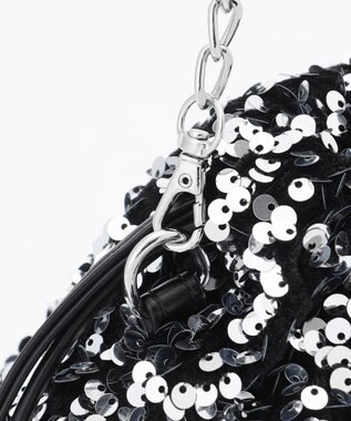 LA BAGAGERIE 【MONICA】スパンコール巾着ショルダー シルバー