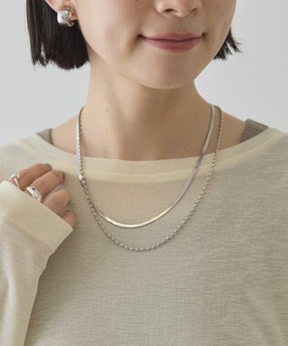 AMERICAN HOLIC 【ステンレス】スネーク2連ネックレス Silver