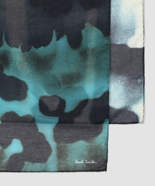 Paul Smith Field Flowers シルクブレンド スカーフ ネイビー