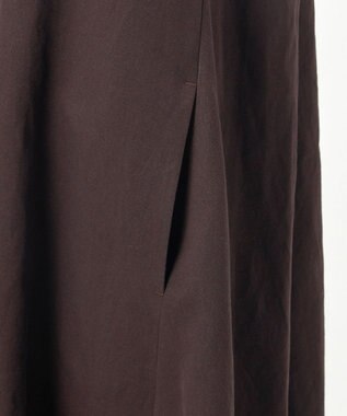 23区 【R(アール)】コットンリネン Aラインワンピース ダークブラウン系