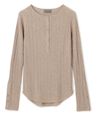 uncrave ハイゲージニット ヘンリーネックトップス モカ