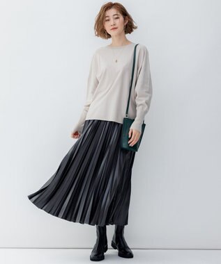 23区 センター ジップ ブーツ ブラック系