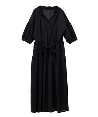 CRAFT STANDARD BOUTIQUE インド綿ティアードマキシワンピース Black