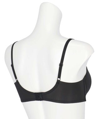 AMPHI 【NAILS INCコラボ】 ノンワイヤーブラ 谷間をメイク 脇高設計 背中をスムージング Aカップあり 【BRAGENIC ブラジェニック スムージングタイプ】 ブラジャー ブラ ワイヤレス BMI245 アンフィ／ワコール ブラック