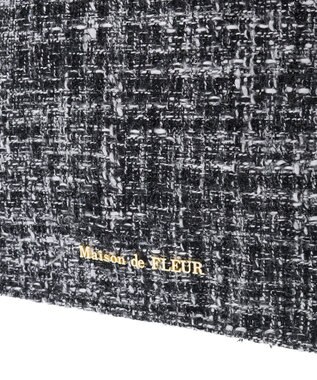 Maison de FLEUR EC限定ツイードフリルスクエアトートMバッグ Black
