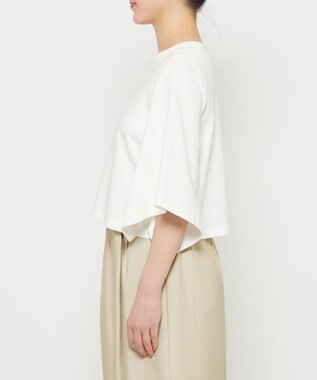 uncrave ダブルフェイスジャージー ハンカチスリーブトップス オフ